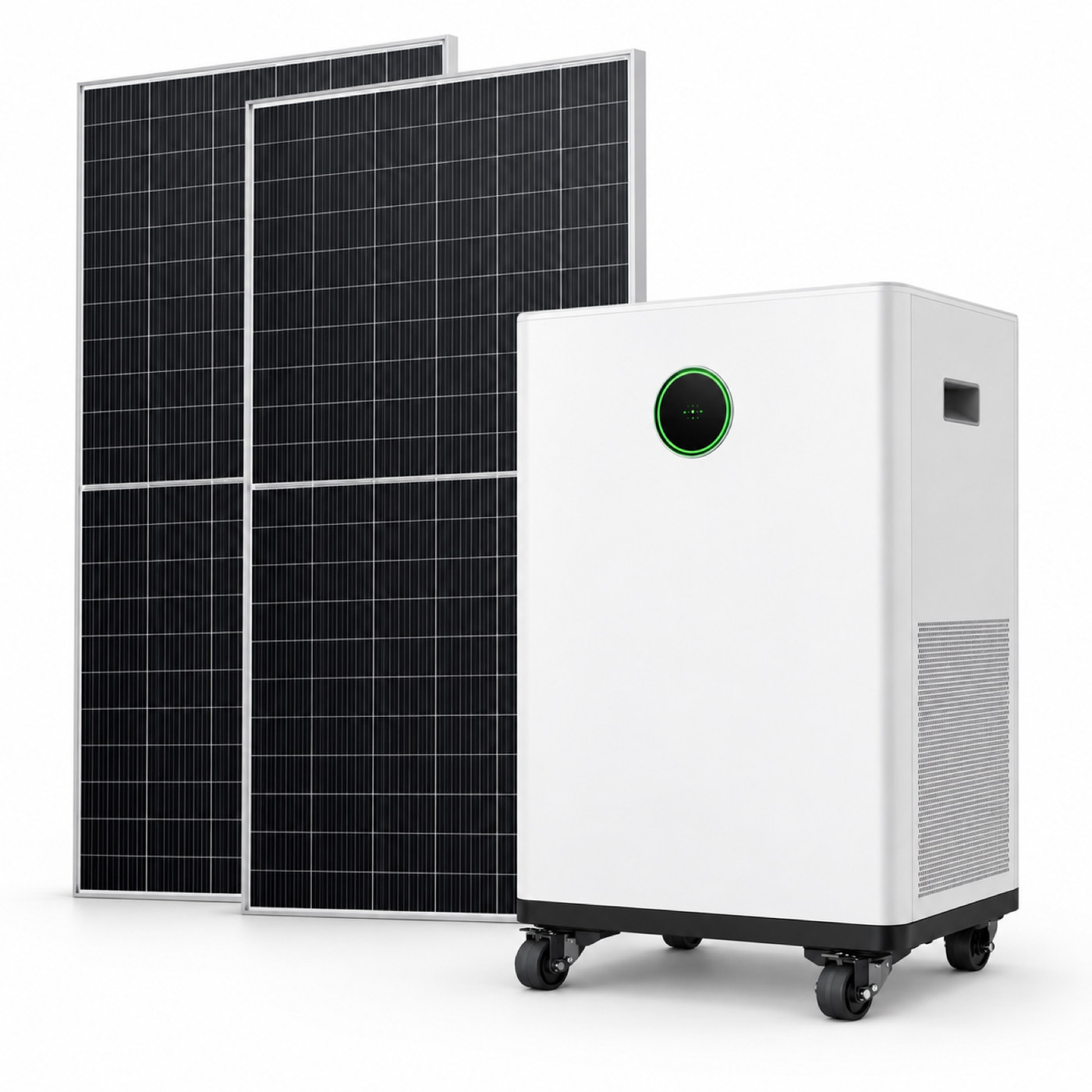 Composición ilustrativa de ESS integrado · clase 32 kWh
