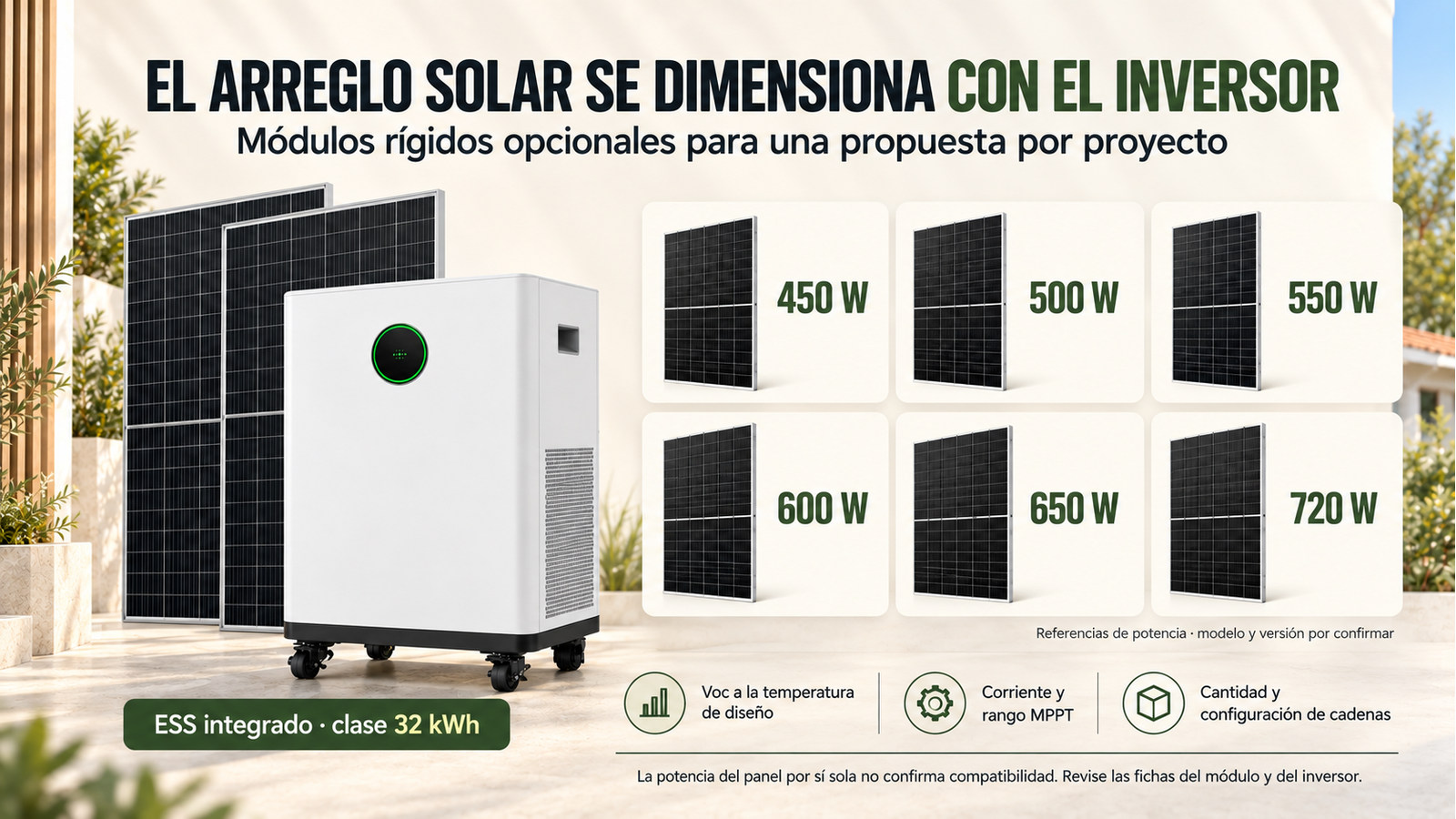 Selección y documentación de ESS integrado · clase 32 kWh
