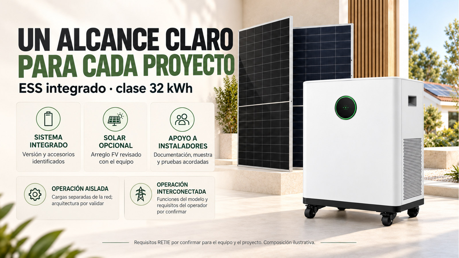 Selección y documentación de ESS integrado · clase 32 kWh