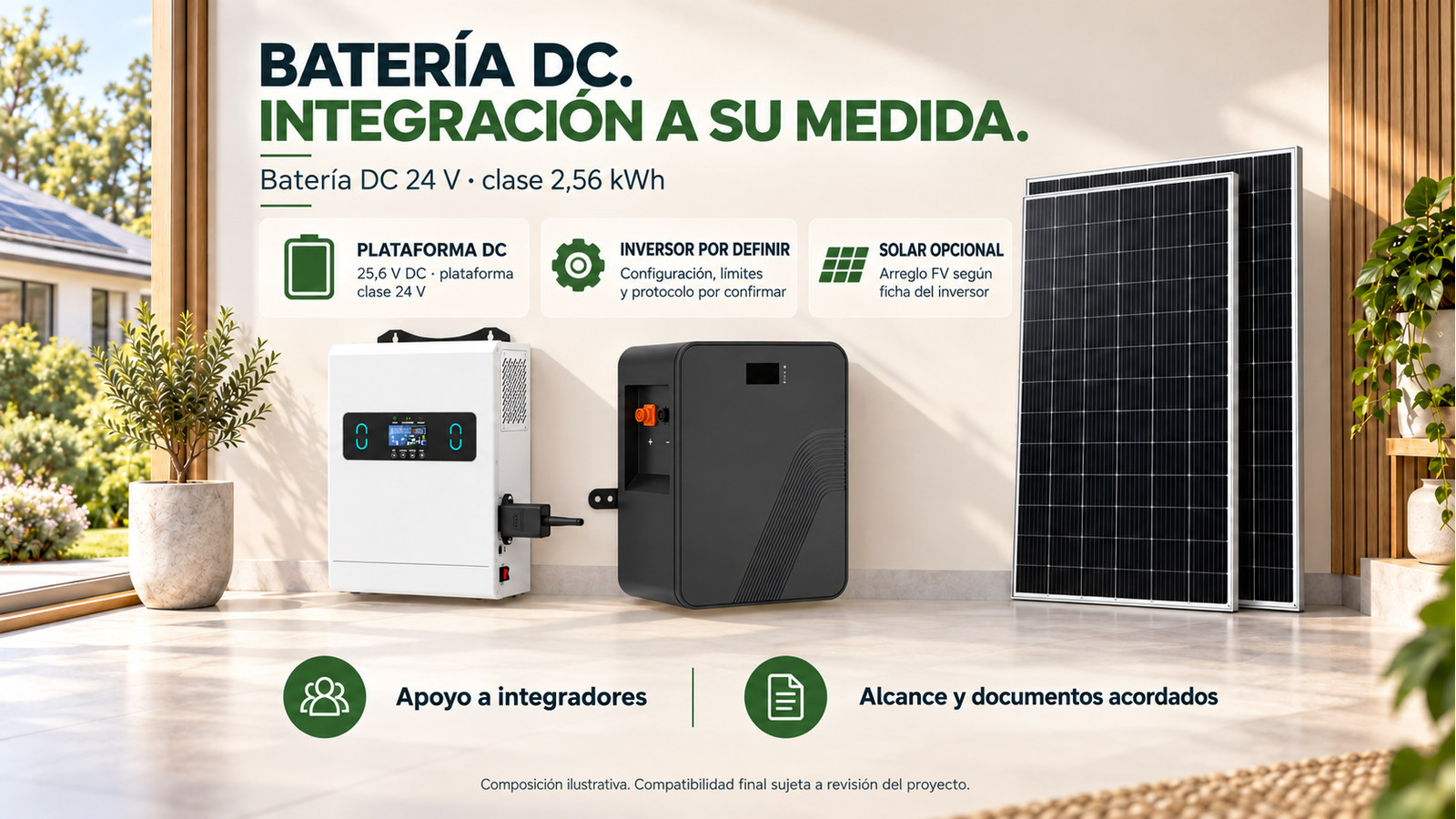 Selección y documentación de Batería DC 24 V · clase 2,56 kWh