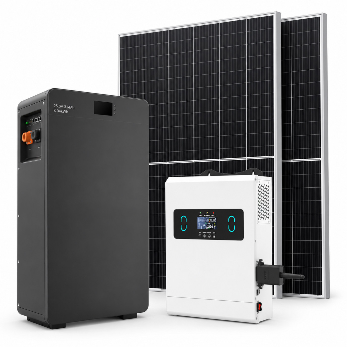 Composición ilustrativa de Batería DC 24 V · clase 8 kWh
