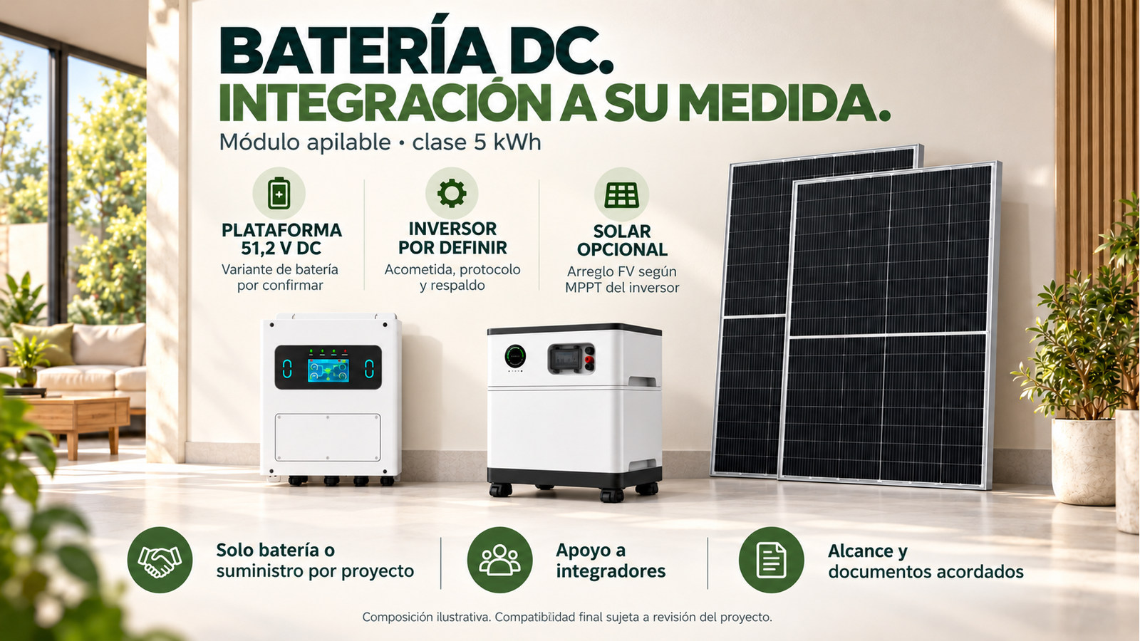 Opciones de suministro y evaluación técnica de Módulo apilable · clase 5 kWh