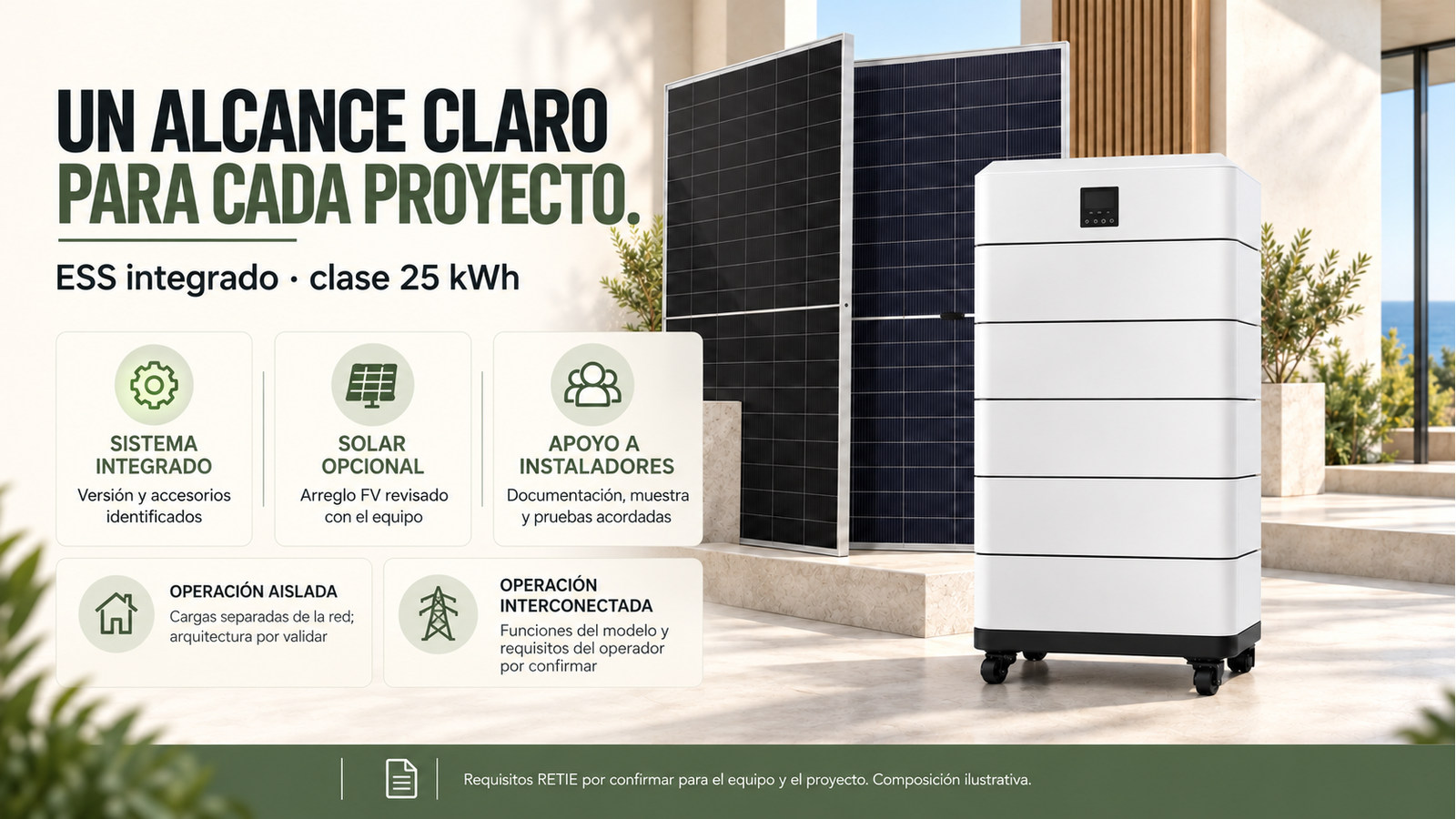 Selección y documentación de ESS integrado · clase 25 kWh