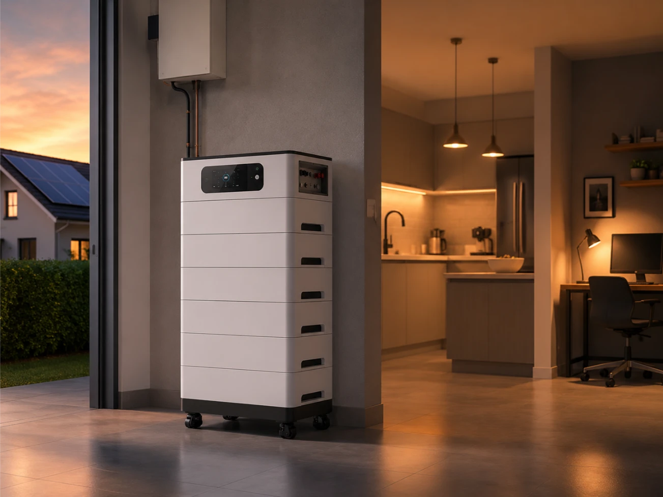 Sistema de baterías domésticas para la carga residencial de vehículos eléctricos