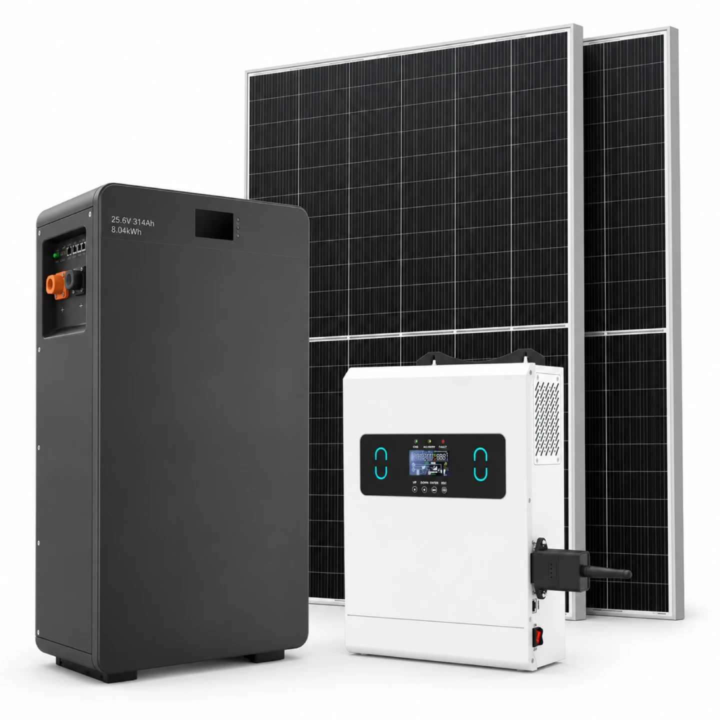 25.6V 314Ah / 8.04kWh Batería de pared: opciones de configuración del kit